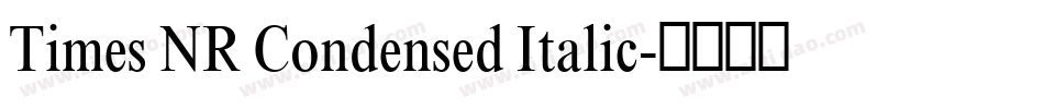 Times NR Condensed Italic字体转换